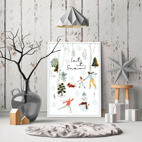 Christmas decor indoor wall art print