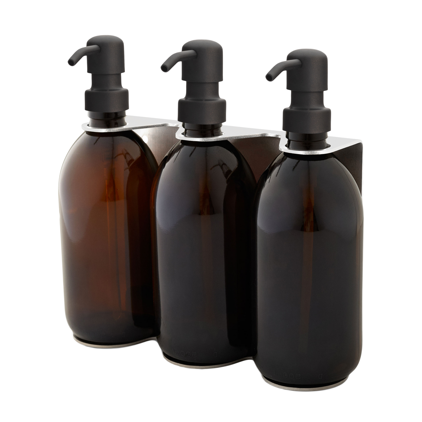 Chrome Triple Wall Mounted Soap Dispenser