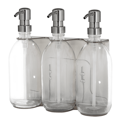 Chrome Triple Wall Mounted Soap Dispenser