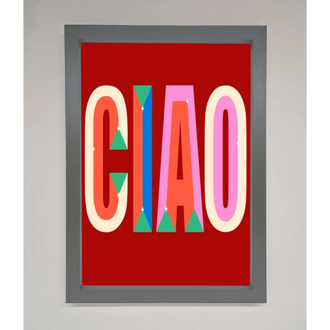 CIAO Framed Wall Art - A3 (29.7 x 42 cm) / Dark Grey - Framed Print
