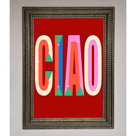 CIAO Framed Wall Art - A3 (29.7 x 42 cm) / Ornate Silver - Framed Print
