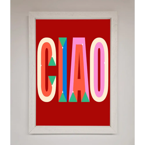 CIAO Framed Wall Art - A3 (29.7 x 42 cm) / White - Framed Print
