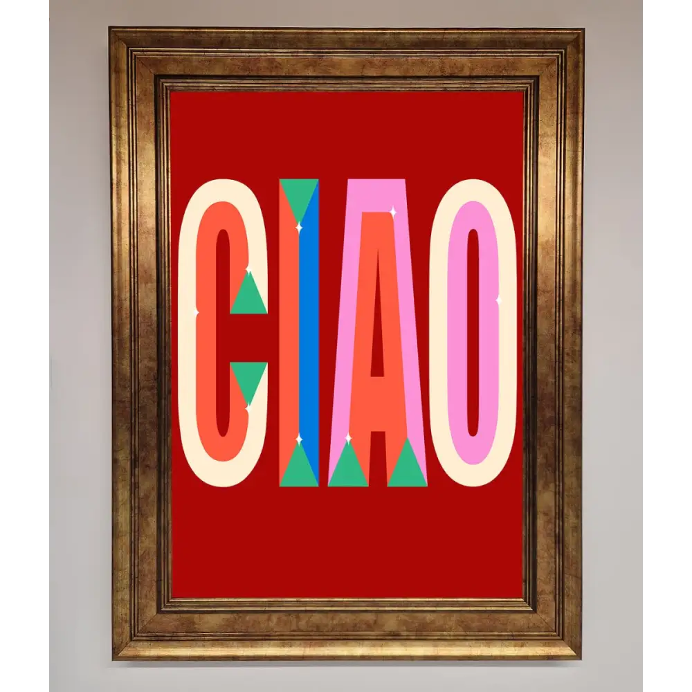 CIAO Framed Wall Art - B0 (100 x 141 cm) / Bronze - Framed Print