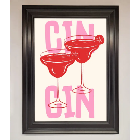 Cin Cin Framed Print - A1 (59.4 x 84.1 cm) / Matt Black - Framed Print
