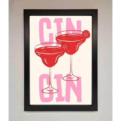 Cin Cin Framed Print - A3 (29.7 x 42 cm) / Black - Framed Print
