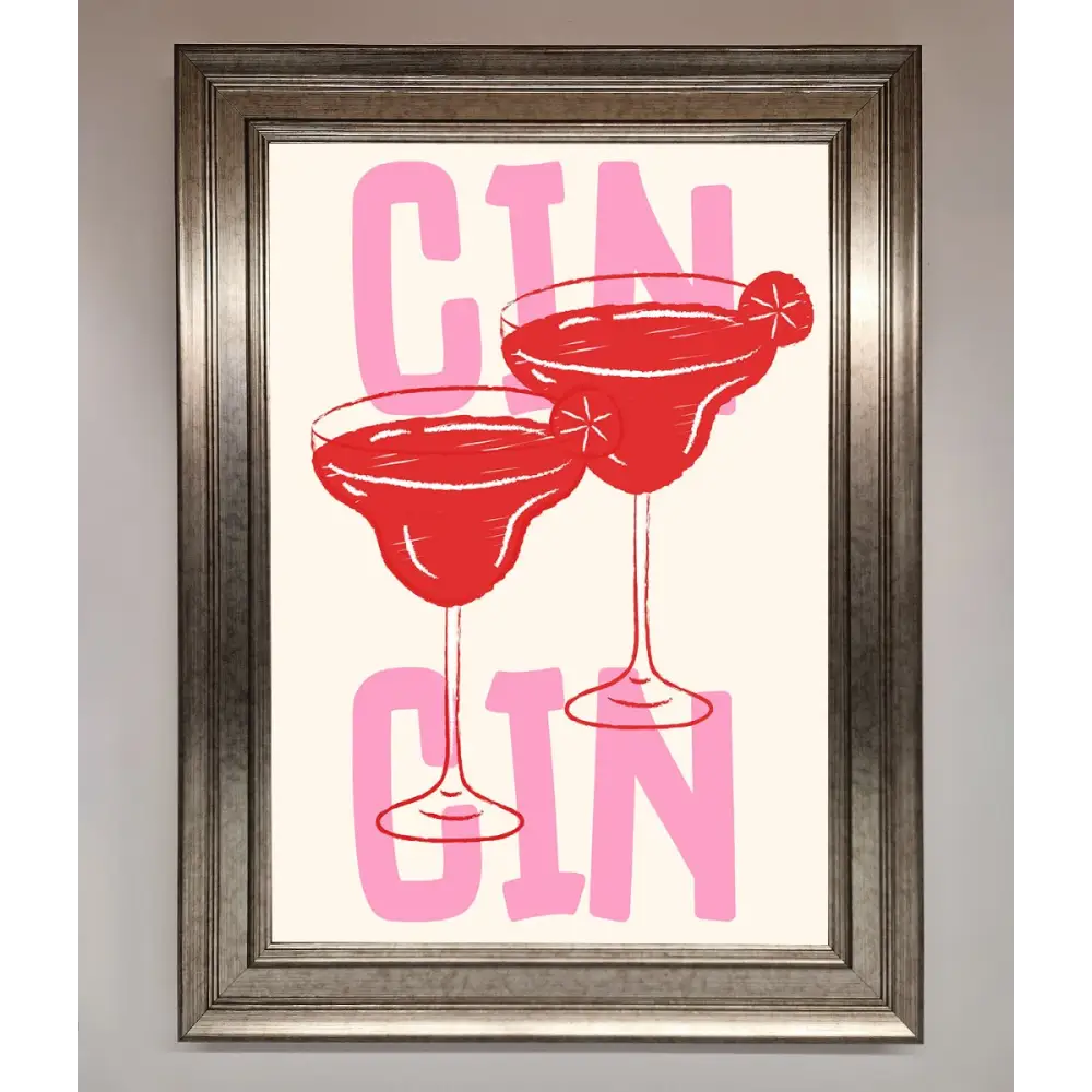 Cin Cin Framed Print - A3 (29.7 x 42 cm) / Silver - Framed Print