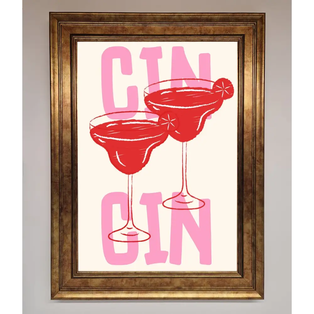 Cin Cin Framed Print - B0 (100 x 141 cm) / Bronze - Framed Print