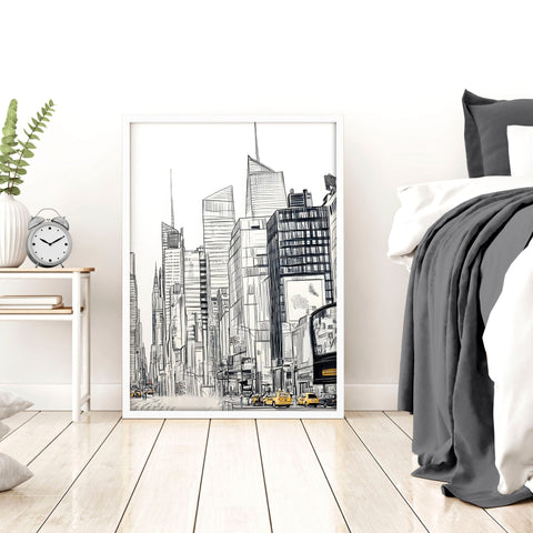 City Prints Wall Art | Set of 2 Urban Skyscrapers Wall art Prints