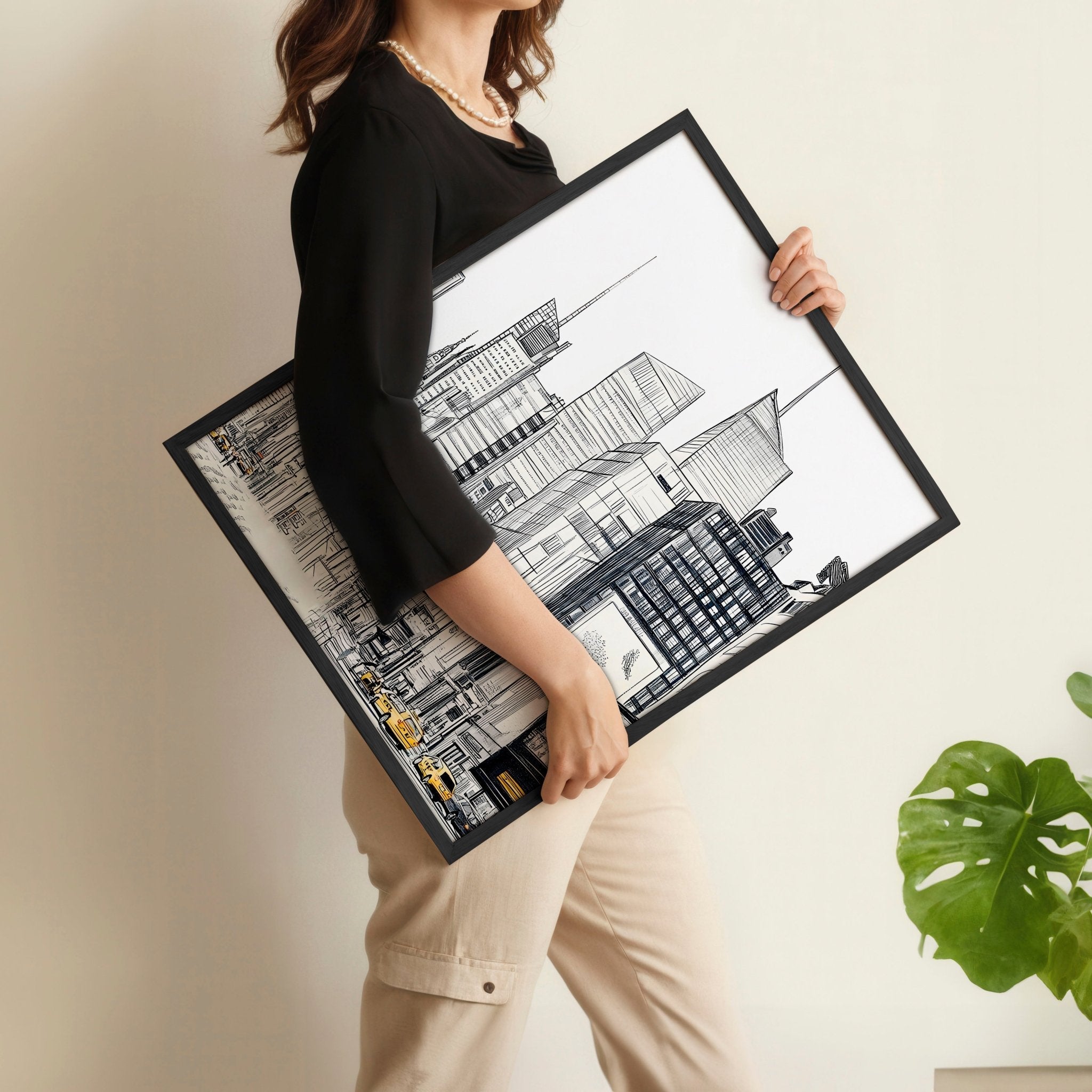 City Prints Wall Art | Set of 2 Urban Skyscrapers Wall art Prints