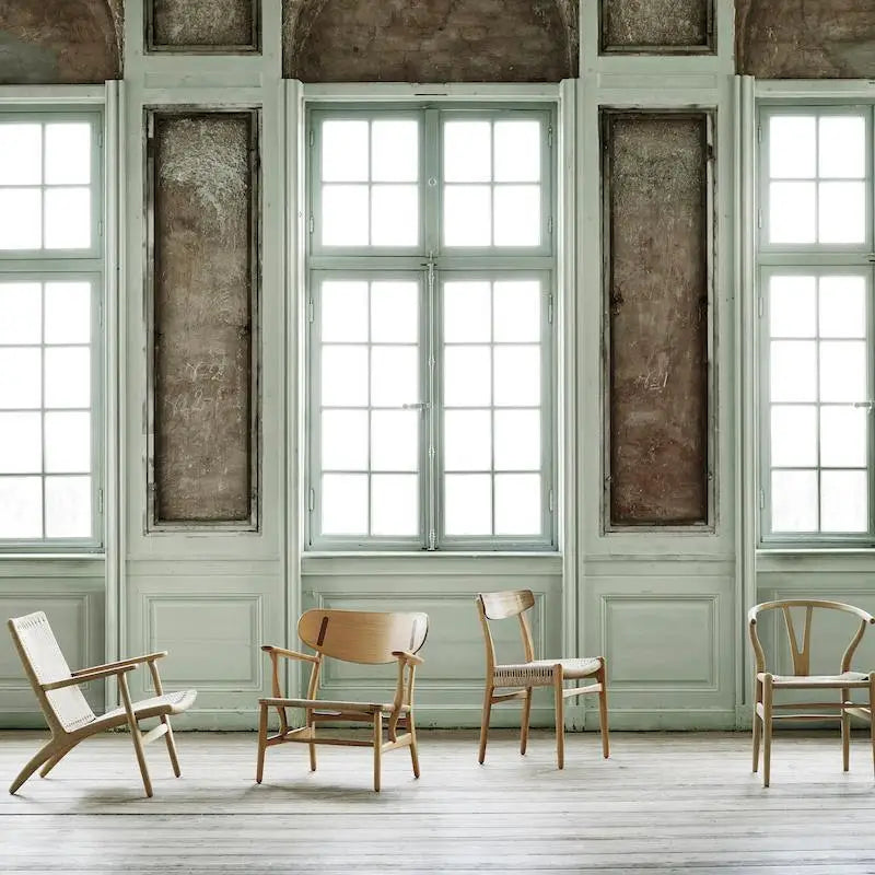 Classical Hans.W CH01 Rattan Dining Chair, Light Oak｜ DC Concept