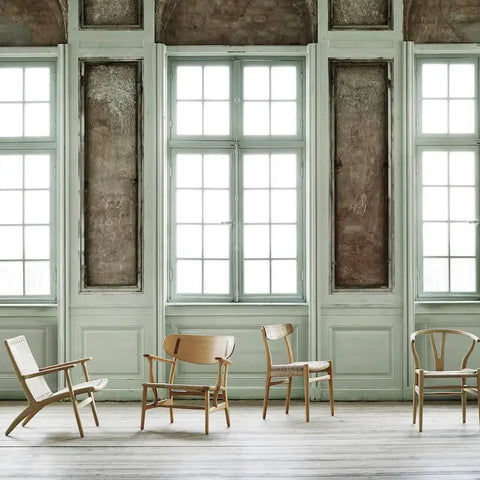 Classical Hans.W CH01 Rattan Dining Chair, Light Oak｜ DC Concept