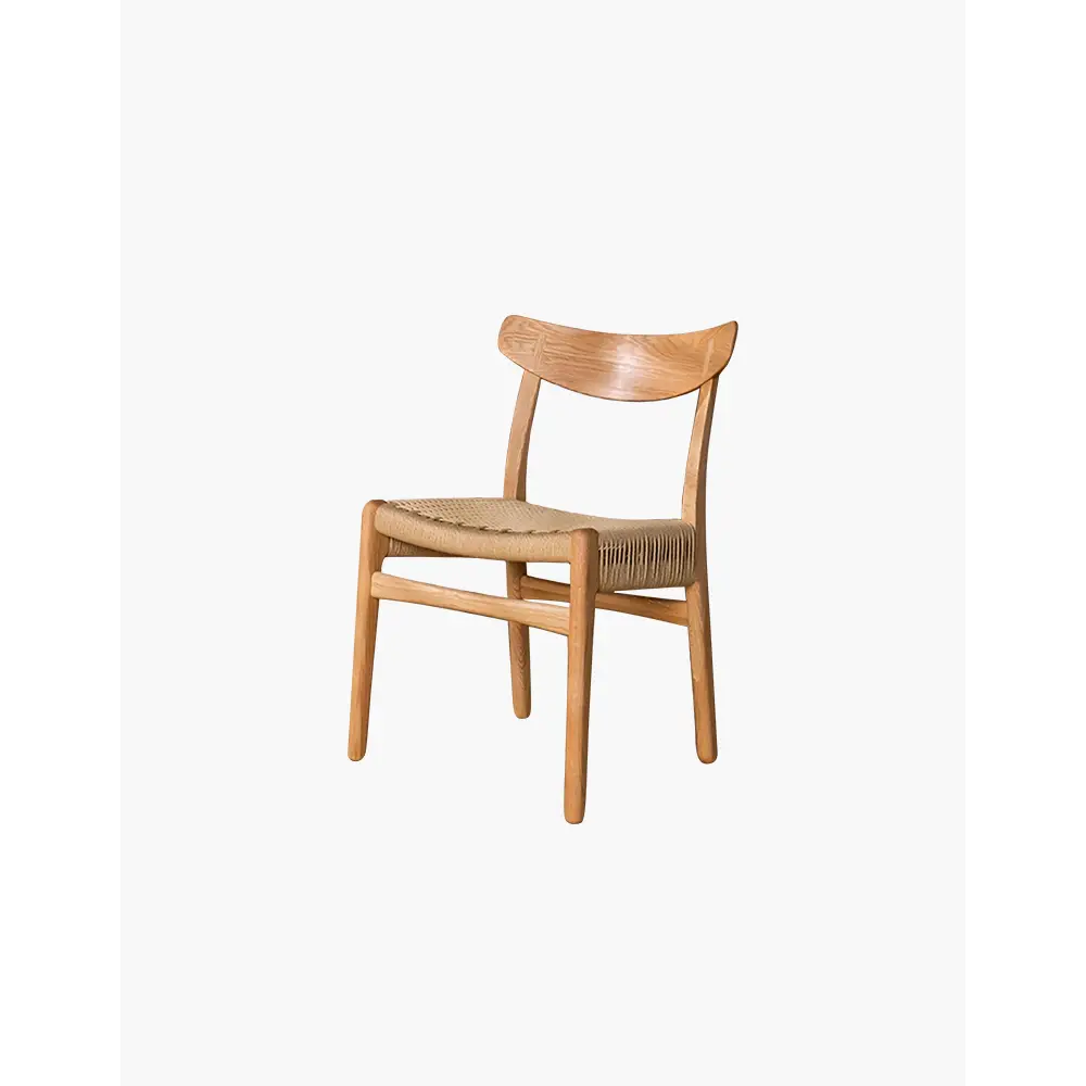 Classic Hans W CH01 Rattan Dining Chair Light Oak