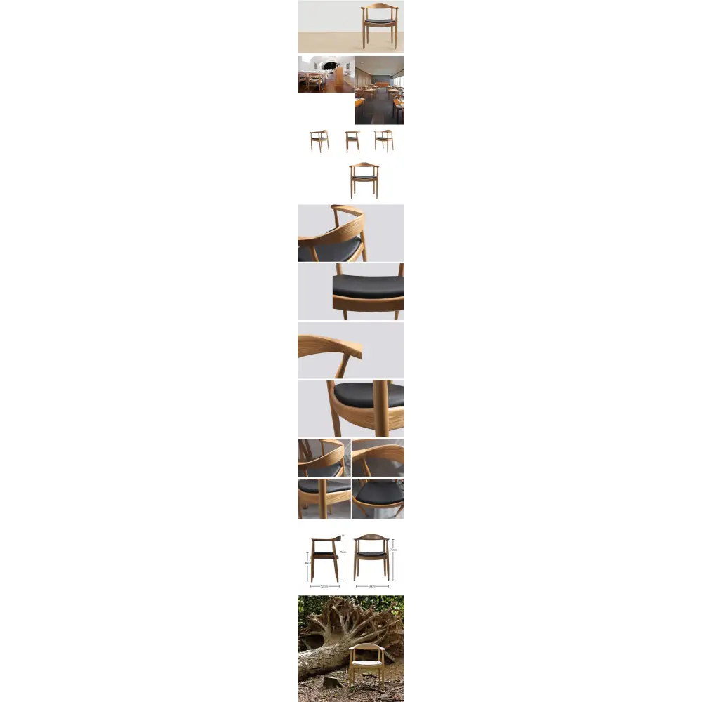 Classical Kennedy Dining Chair, Light Oak｜ DC Concept