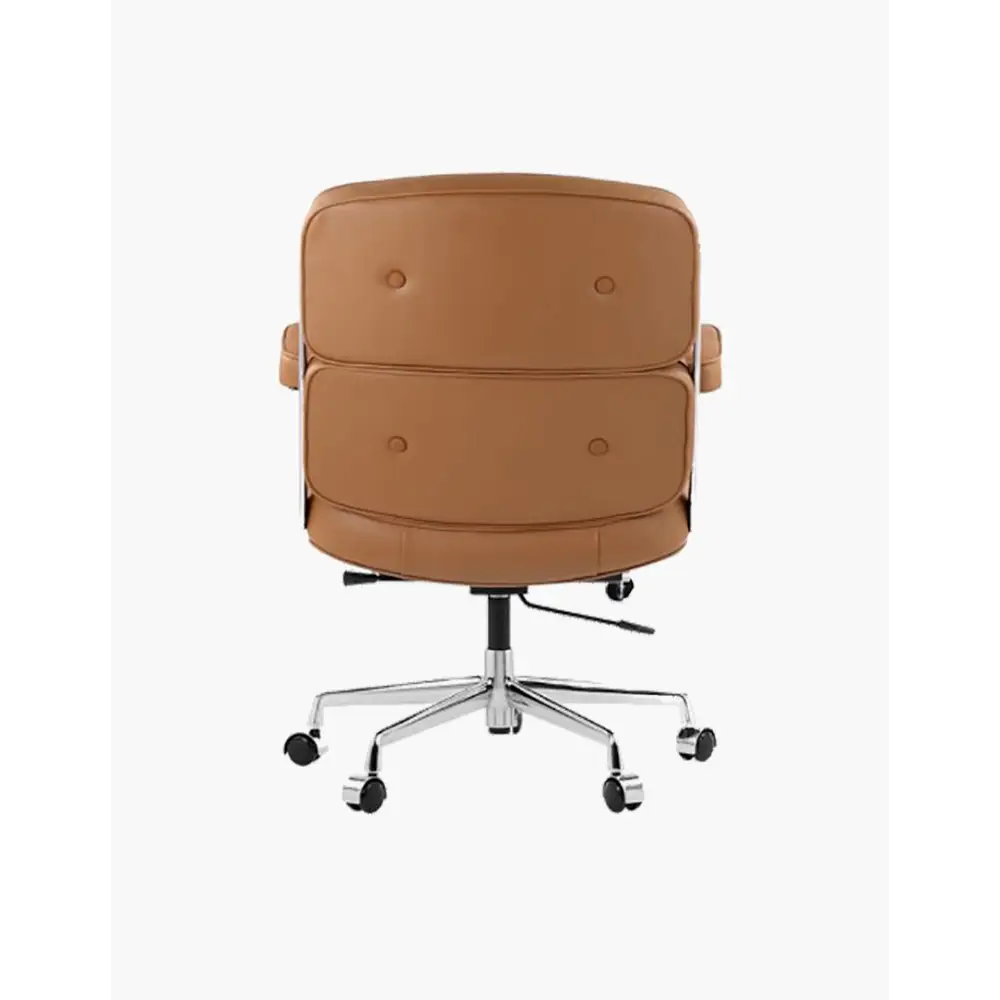 Classic EM Designer Lobby Executive Office Chair - Tan Brown Leather｜ DC Concept