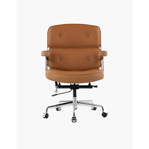 Classic EM Designer Lobby Executive Office Chair - Tan Brown Leather｜ DC Concept