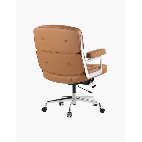 Classic EM Designer Lobby Executive Office Chair - Tan Brown Leather｜ DC Concept