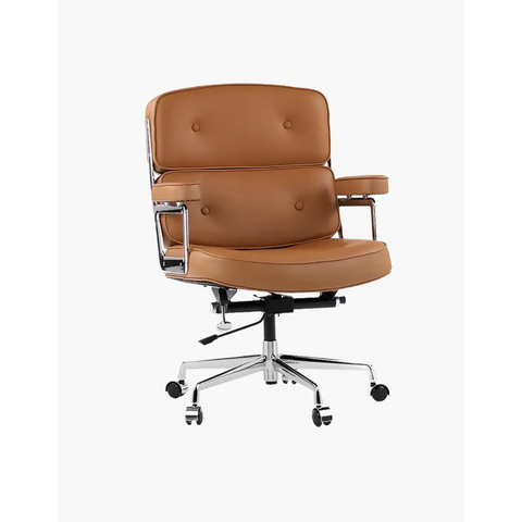 Classic EM Designer Lobby Executive Office Chair - Tan Brown Leather｜ DC Concept