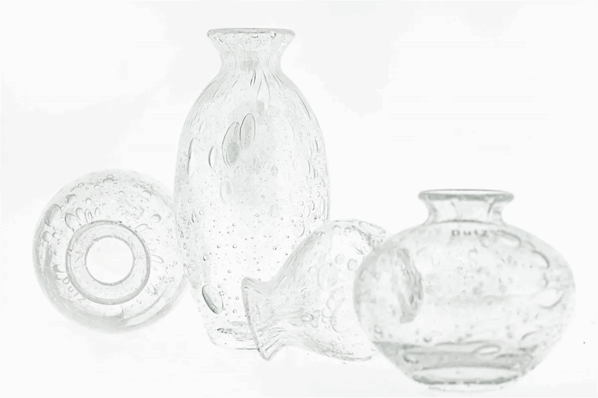 NADIEL CLEAR Bubbles Budvase SET