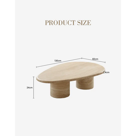 Clio Art Deco Coffee Table Oval Marble