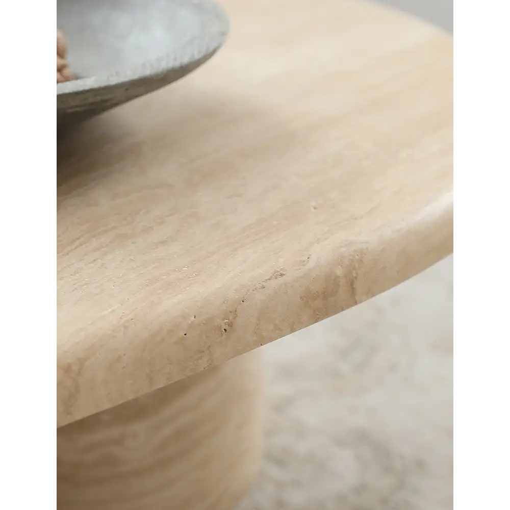 Clio Art Deco Coffee Table Oval Marble