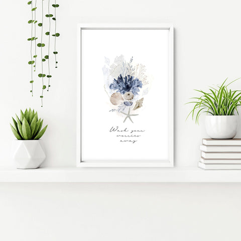 Pictures for bathrooms | set of 3 Coastal wall prints