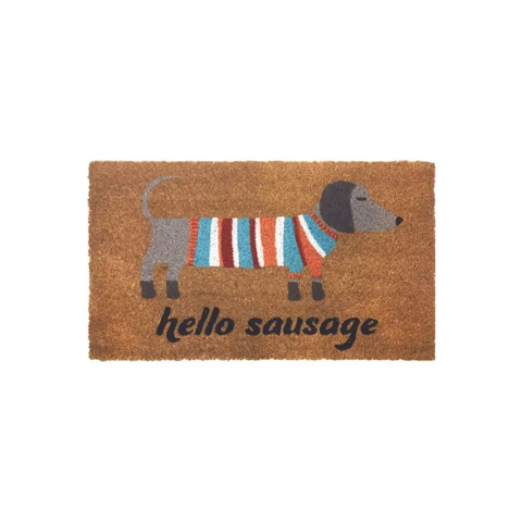 Coir Animal Mats 40x70 cm | 141 - HELLO SAUSAGE - Doormat