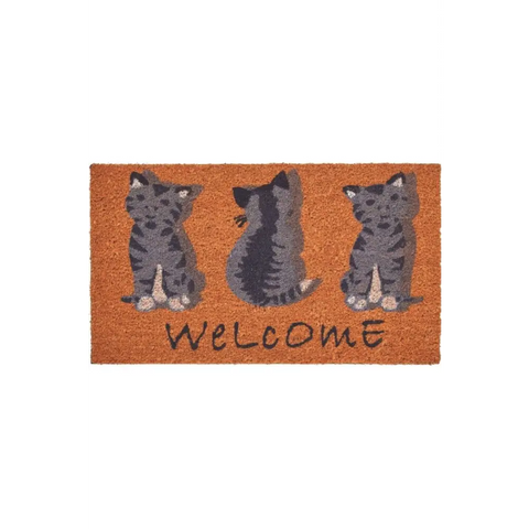 Coir Animal Mats 40x70 cm | 141 - WELCOME CATS - Doormat