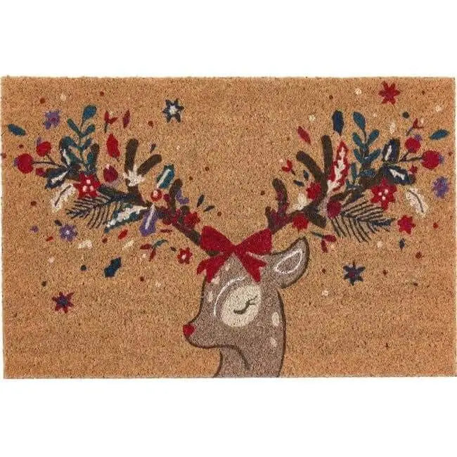 Coir Doormat Christmas & Halloween Design - Colourful Deer / 40X60 cm - Doormat