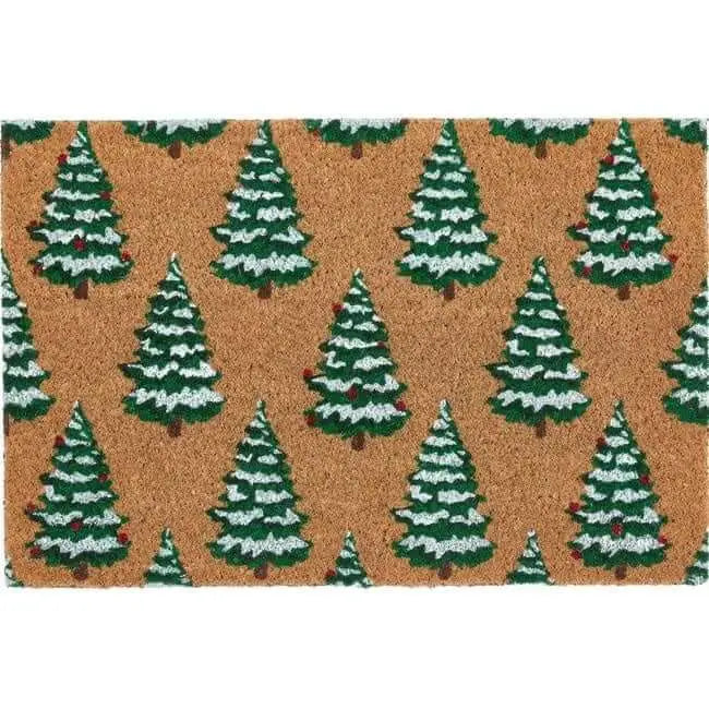 Coir Doormat Christmas & Halloween Design - Christmas Trees / 40X60 cm - Doormat