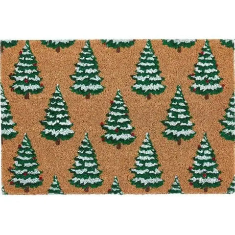 Coir Doormat Christmas & Halloween Design - Christmas Trees / 40X60 cm - Doormat