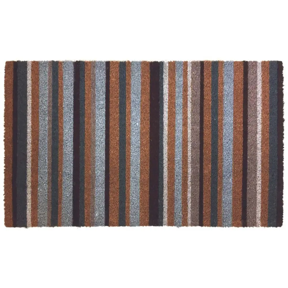 Coir Doormat Gainsborough 45x75 cm - Grey Stripes - Doormat