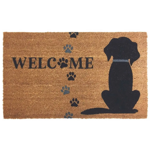 Coir Doormat Gainsborough 45x75 cm - Welcome Pawprint - Doormat