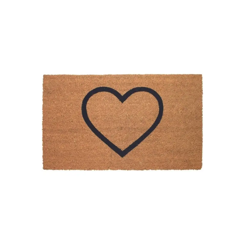 Coir Doormats Design Mats 45X75 cm | 134 - HEART OUTLINED - Doormat