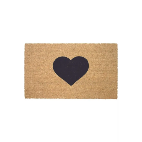 Coir Doormats Design Mats 45X75 cm | 134 - HEART SOLID - Doormat