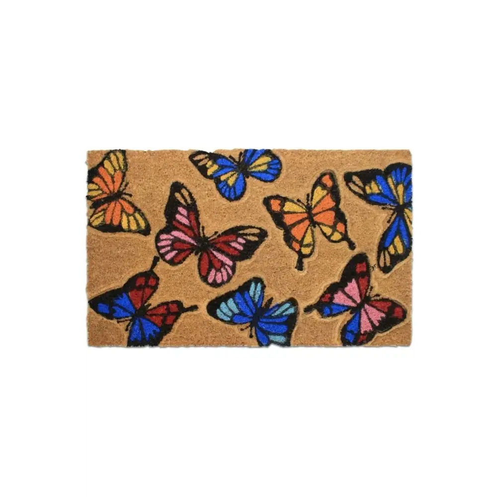 Coir Embossed Mats 45x75 cm | 138 - BUTTERFLY - Doormat