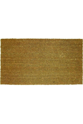Brown coir solid design mat with a textured fibrous surface perfect for durable entryway use
