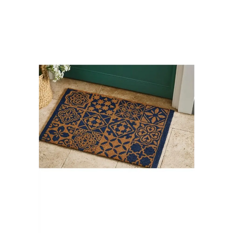 Coir Tile Blue Mat 40x70 cm | 140 - Blue - Doormat