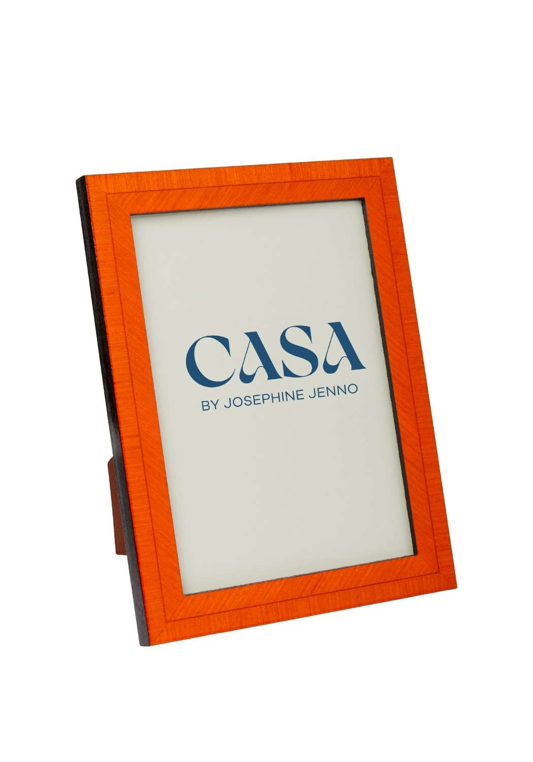 Orange textured colonna marquetry frame 7x5 with a standing easel back for tabletop display