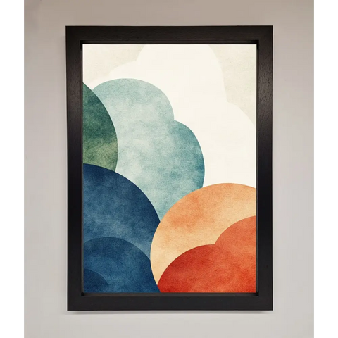 Colour Clouds Framed Wall Art - A3 (29.7 x 42 cm) / Black - Framed Print