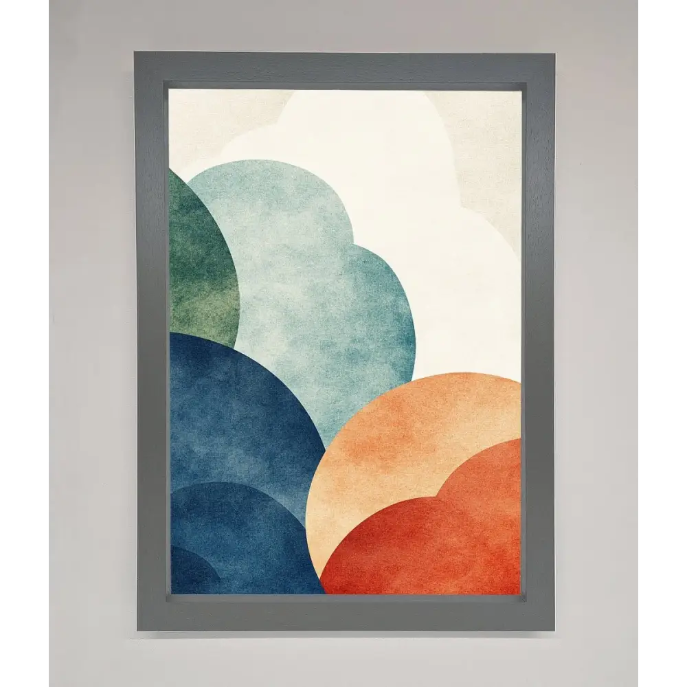 Colour Clouds Framed Wall Art - A3 (29.7 x 42 cm) / Dark Grey - Framed Print