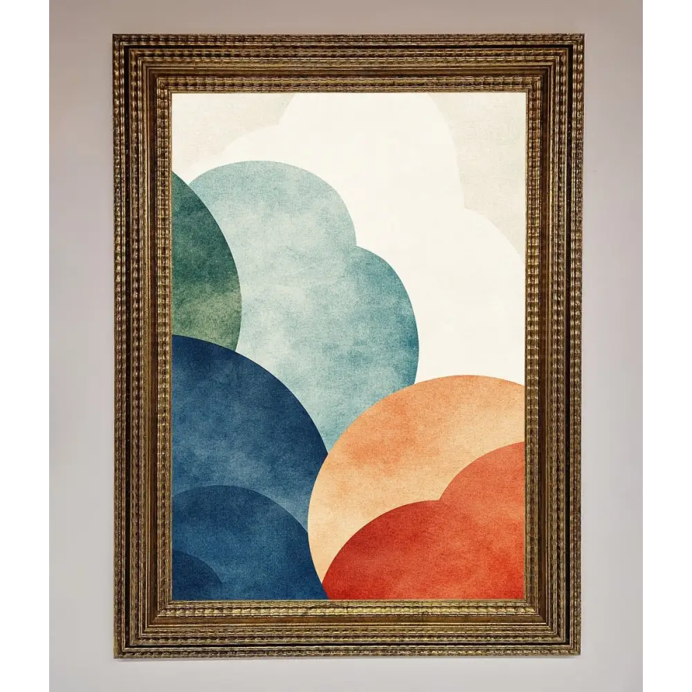 Colour Clouds Framed Wall Art - A3 (29.7 x 42 cm) / Ornate Gold - Framed Print