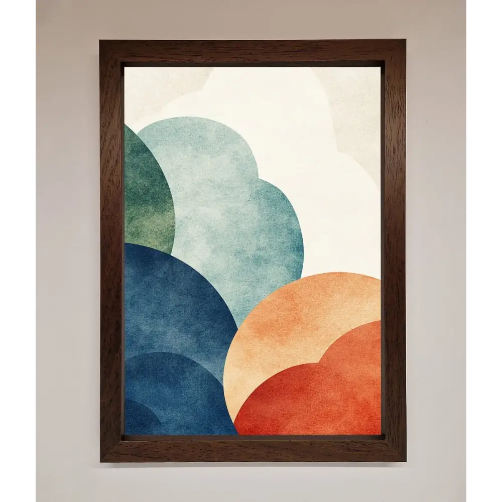 Colour Clouds Framed Wall Art - A3 (29.7 x 42 cm) / Walnut - Framed Print