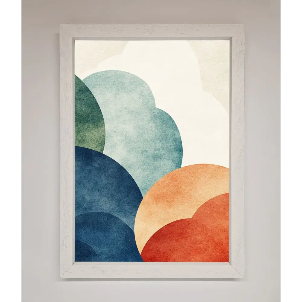Colour Clouds Framed Wall Art - A3 (29.7 x 42 cm) / White - Framed Print