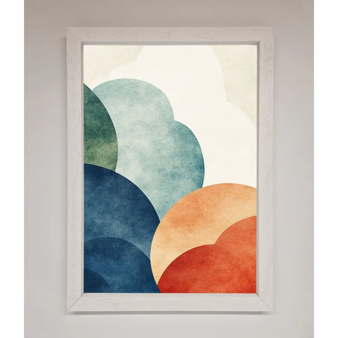 Colour Clouds Framed Wall Art - A3 (29.7 x 42 cm) / White - Framed Print