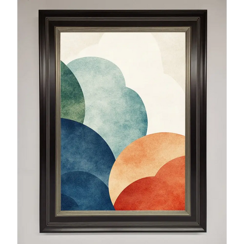 Colour Clouds Framed Wall Art - B0 (100 x 141 cm) / Black Silver - Framed Print