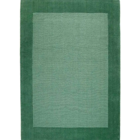 Colours Bordered Rug – Handmade Wool Rug - 120X170 cm / Green - Rugs