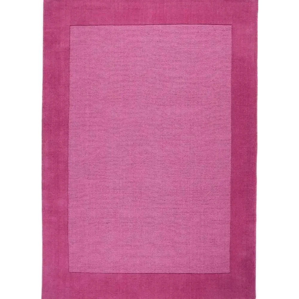 Colours Bordered Rug – Handmade Wool Rug - 120X170 cm / Pink - Rugs