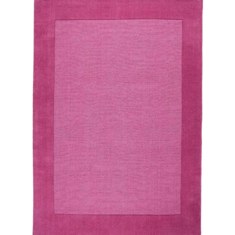Colours Bordered Rug – Handmade Wool Rug - 120X170 cm / Pink - Rugs
