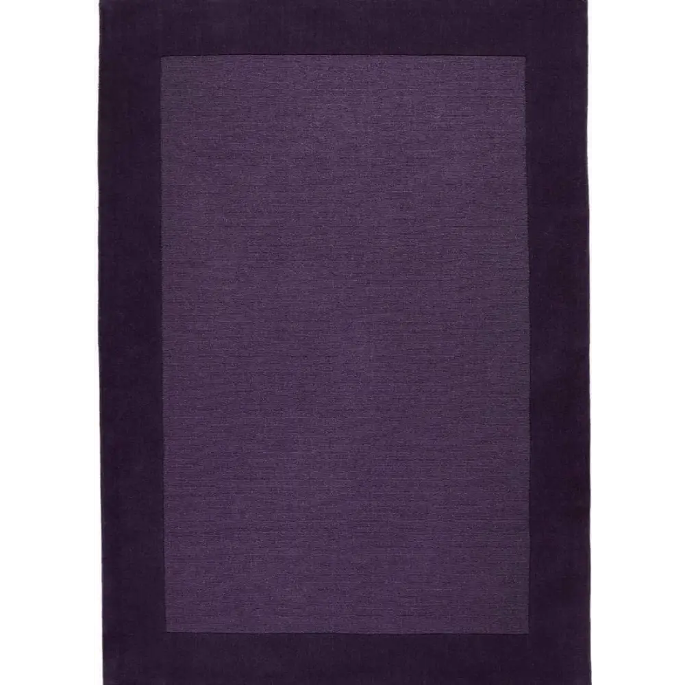 Colours Bordered Rug – Handmade Wool Rug - 120X170 cm / Purple - Rugs