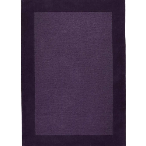 Colours Bordered Rug – Handmade Wool Rug - 120X170 cm / Purple - Rugs